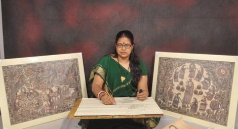 Ambika Devi Famous Madhubani Artist
